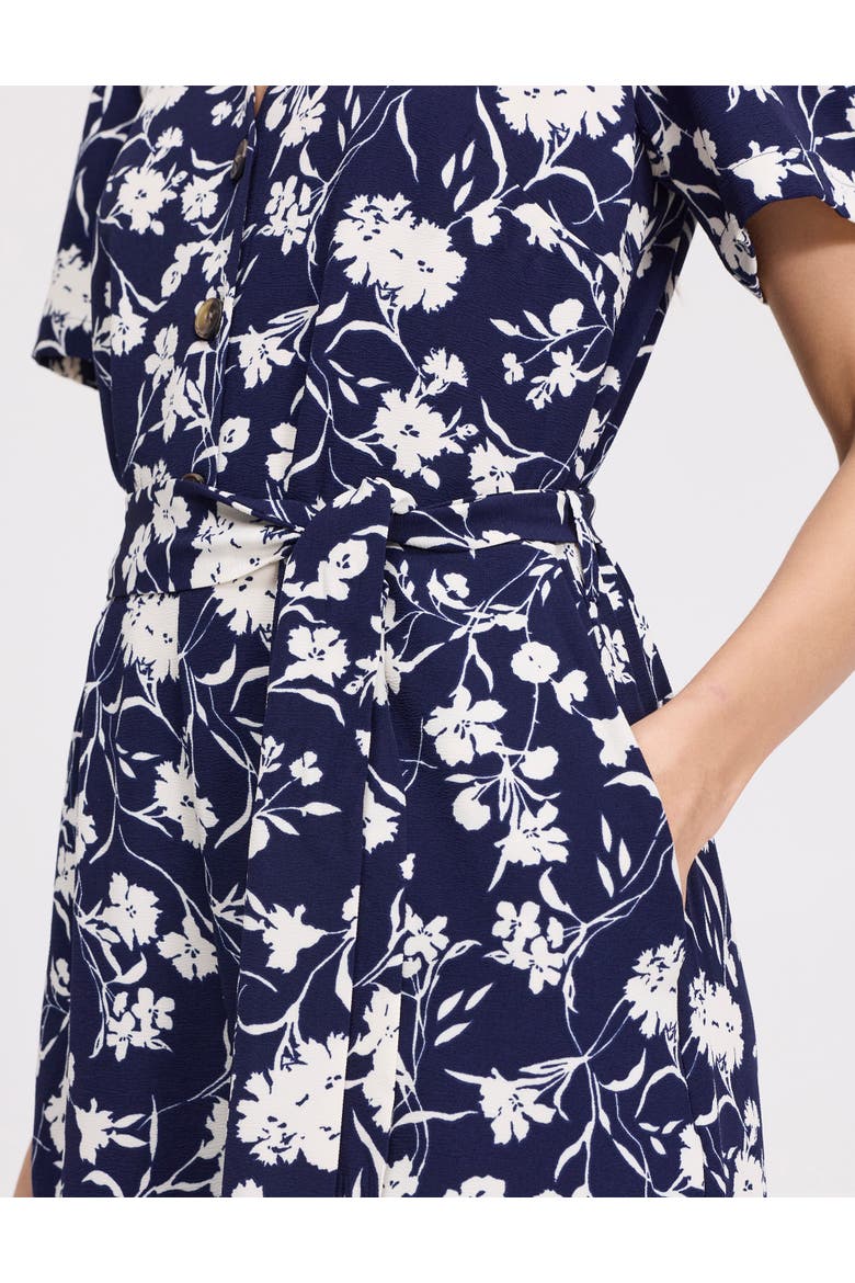 Uma Cropped Wide Leg Jumpsuit, Alternate, color, Navy Floral