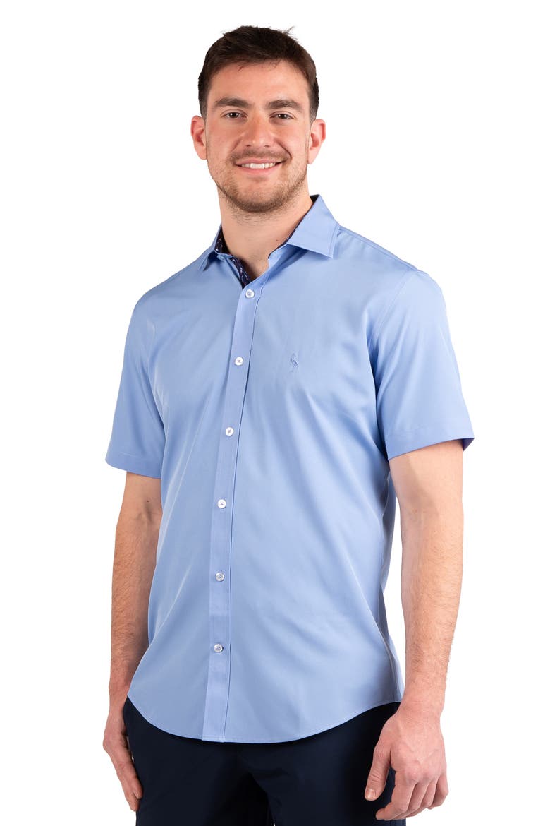 Solid Performance Short Sleeve Shirt, Alternate, color, LIGHT BLUE
