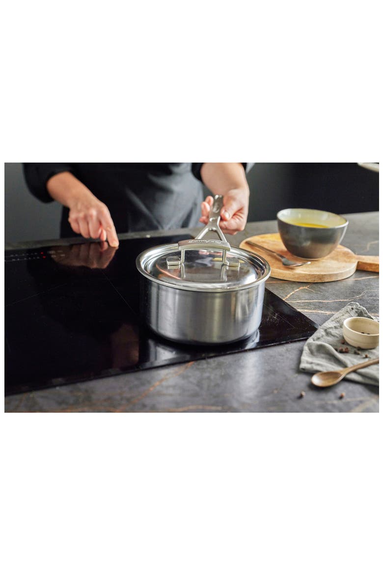 Industry 5-Ply 2-Quart Saucepan, Alternate, color, STAINLESS STEEL