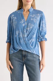 CHENAULT Ruffle Neck Top