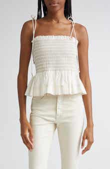 Veronica Beard Ophelia Smock Cotton Top