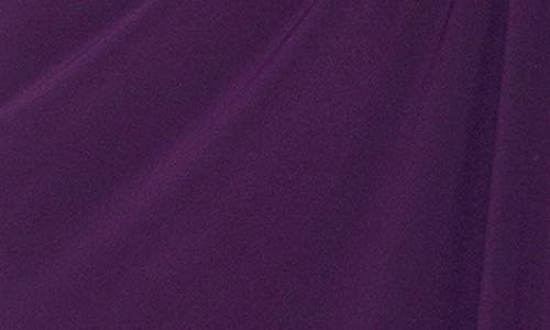 Marina One-shoulder Front Twist A-line Gown In Purple