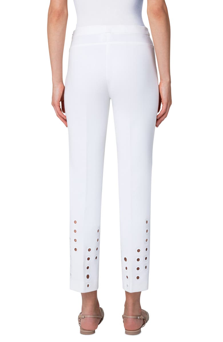Akris punto Franca Eyelet Pants, Alternate, color, 
