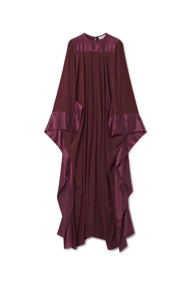 Full-Length Charmeuse Dress, Alternate, color, Garnet