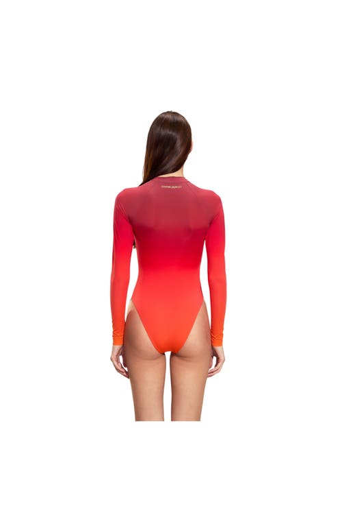 Cynthia Rowley Sunset Surfsuit In Red