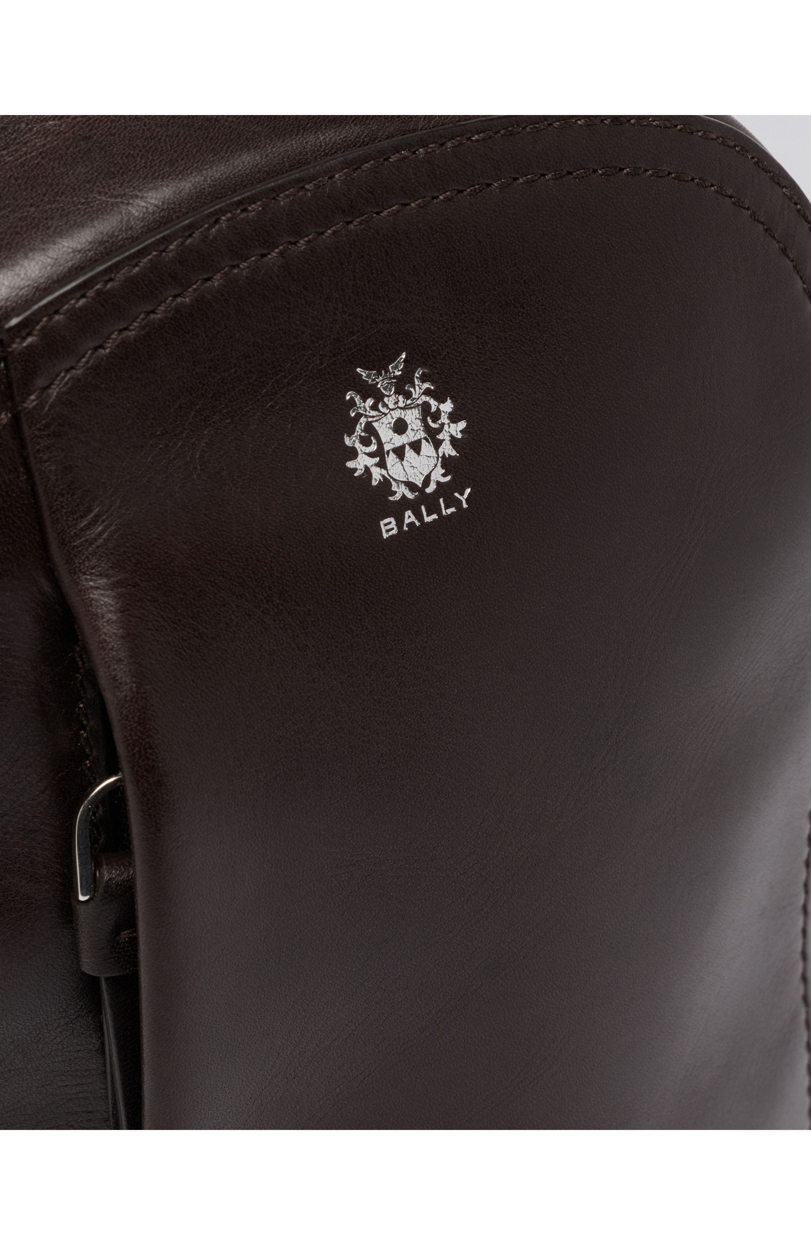 Bally Ray Sling Bag in Leather, Alternate, color, Brown
