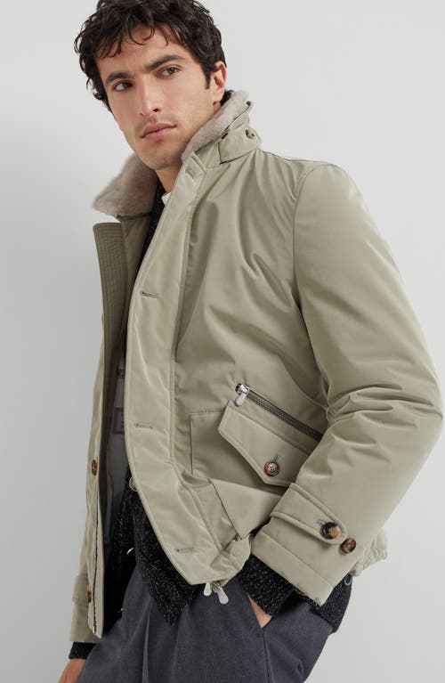 Brunello Cucinelli Button-fastening Jacket In Gray