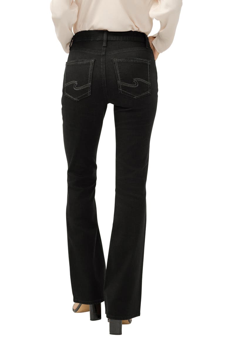 Avery High Waist Slim Bootcut Jeans, Alternate, color, BLACK
