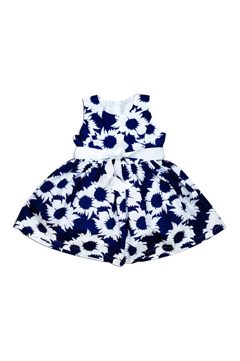 Kids' Sunflower Dress, Main, color, NAVY