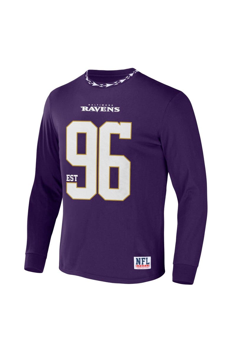 STAPLE Men's NFL x Staple Purple Baltimore Ravens Core Team Long Sleeve T-Shirt, Alternate, color, 