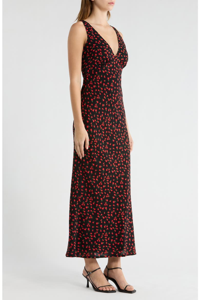 Nellie Sleeveless Maxi Sundress, Alternate, color, BLACK/ RED FLORAL