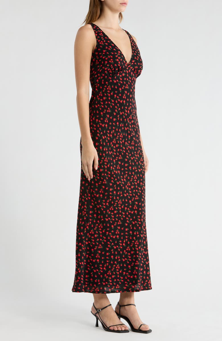 Princess Polly Nellie Sleeveless Maxi Sundress, Alternate, color, Black/ Red Floral