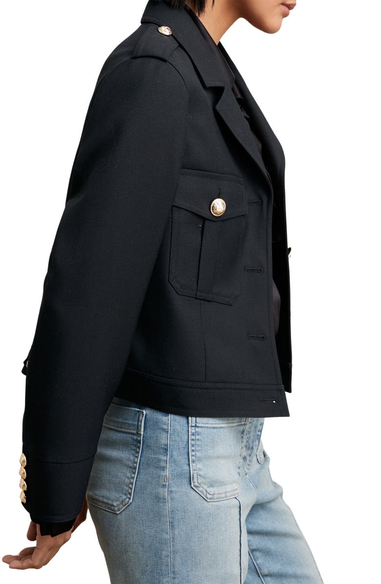 Reiss Jaque Wool Blend Jacket, Alternate, color, Black