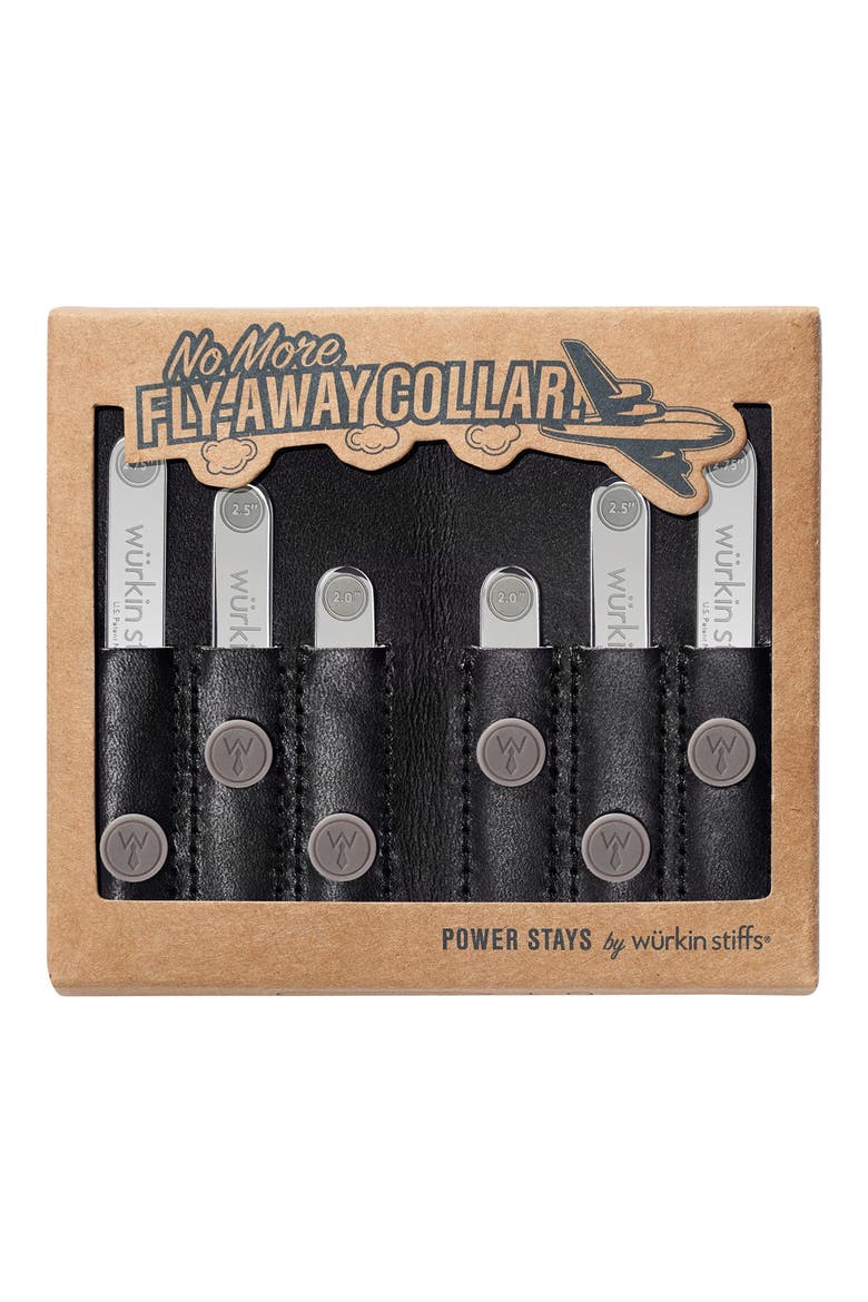 Magnetic Collar Stay Set, Alternate, color, BLACK