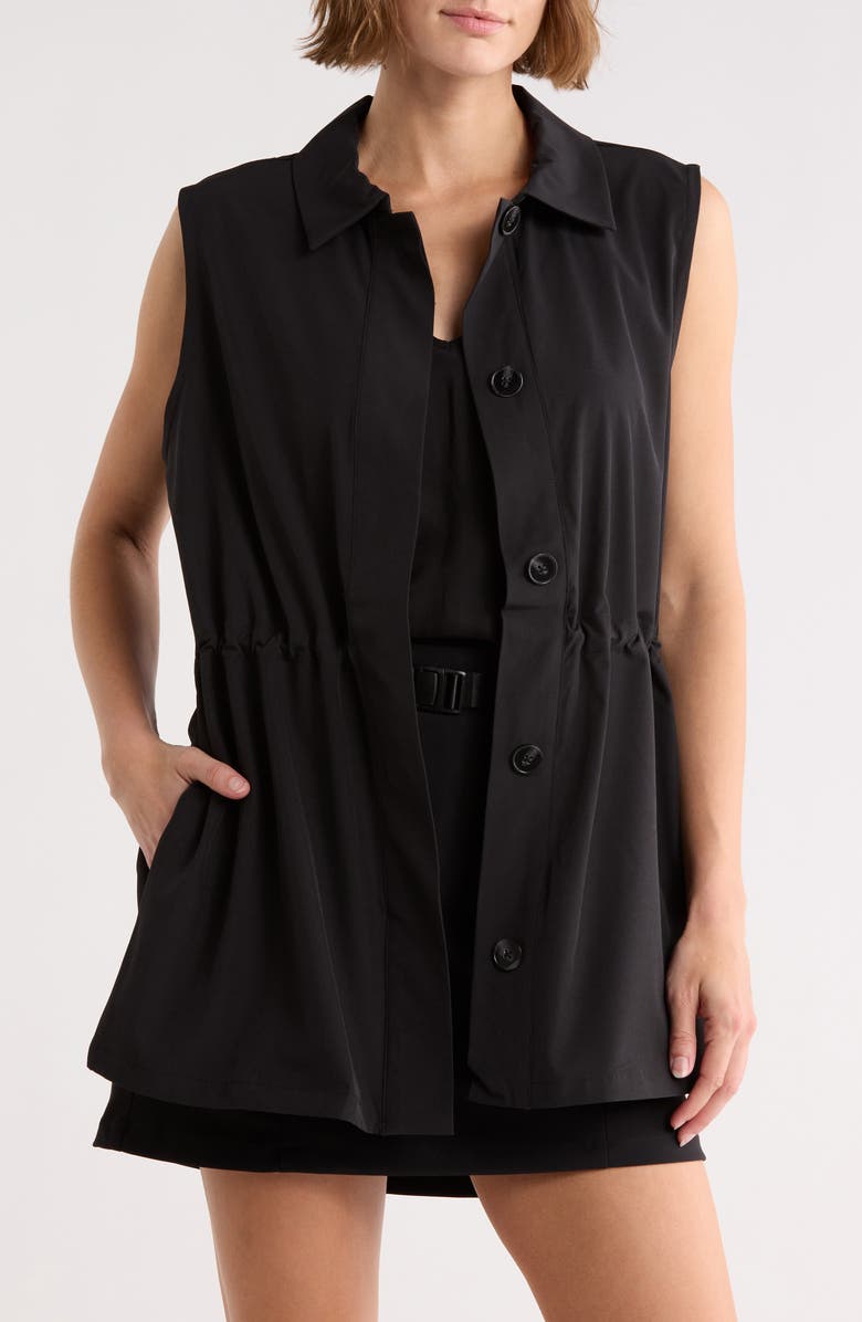 Bernardo Sleeveless Blouse, Main, color, Black