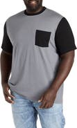 Harbor Bay by DXL Big & Tall Contrast Moisture-Wicking Pocket T-Shirt