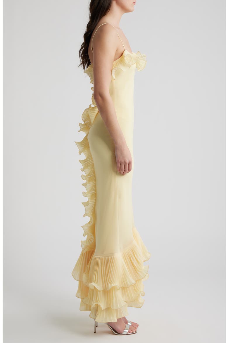 Delina Open Back Mermaid Gown, Alternate, color, BUTTER YELLOW