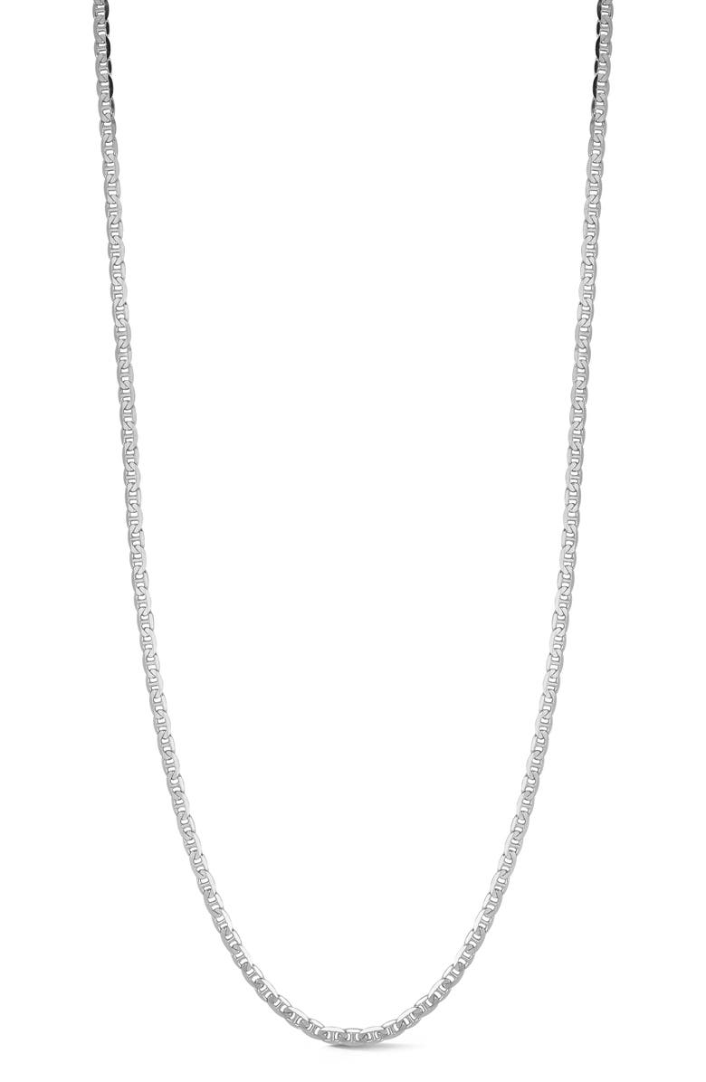 Yield of Men Sterling Silver Mariner Link Necklace, Main, color, 