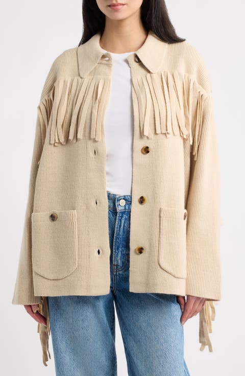 The Western Wool Blend Sweater Jacket
