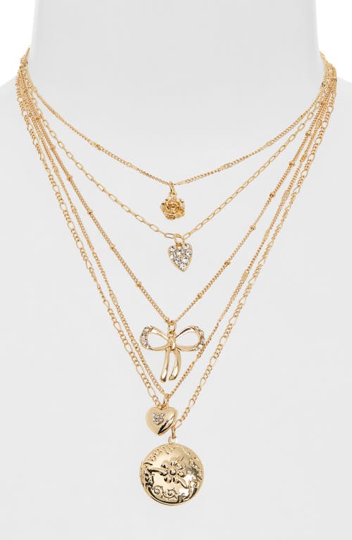 Bp. Set Of 5 Pendant Necklaces