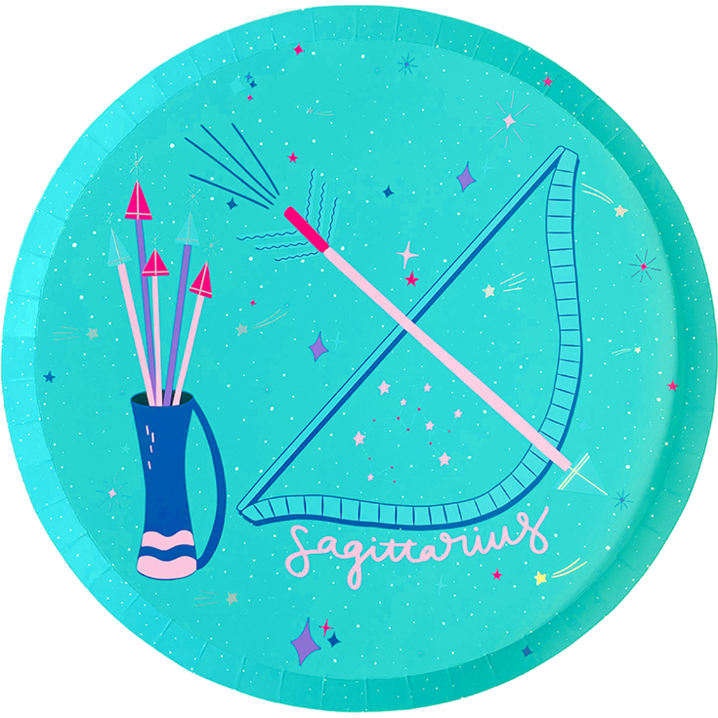 Jollity & Co Zodiac Themed Dinner Plates In Sagittarius