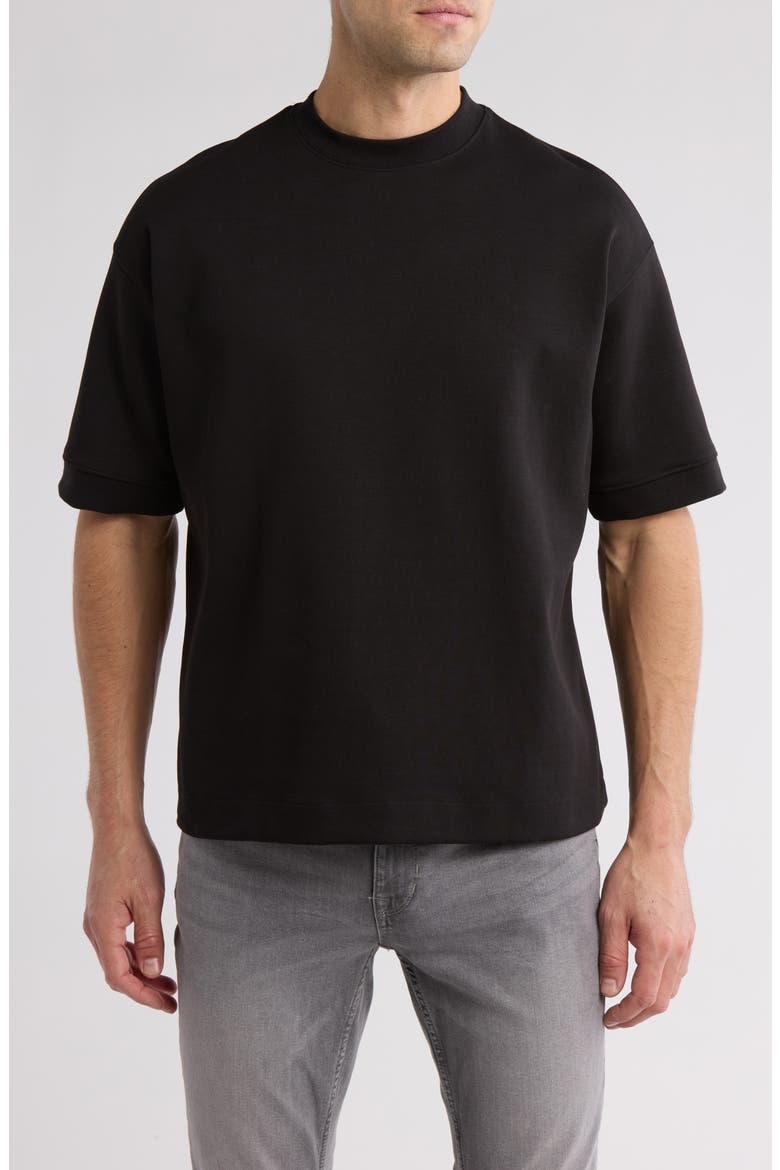 Oversize Heavyweight Cotton Blend T-Shirt, Main, color, BLACK