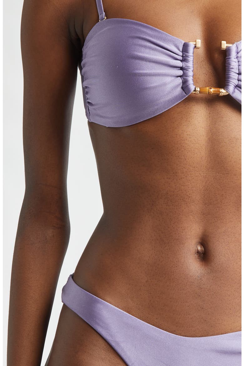 Indra Hardware Bandeau Two-Piece Swimsuit, Alternate, color, DUSTY LILAC
