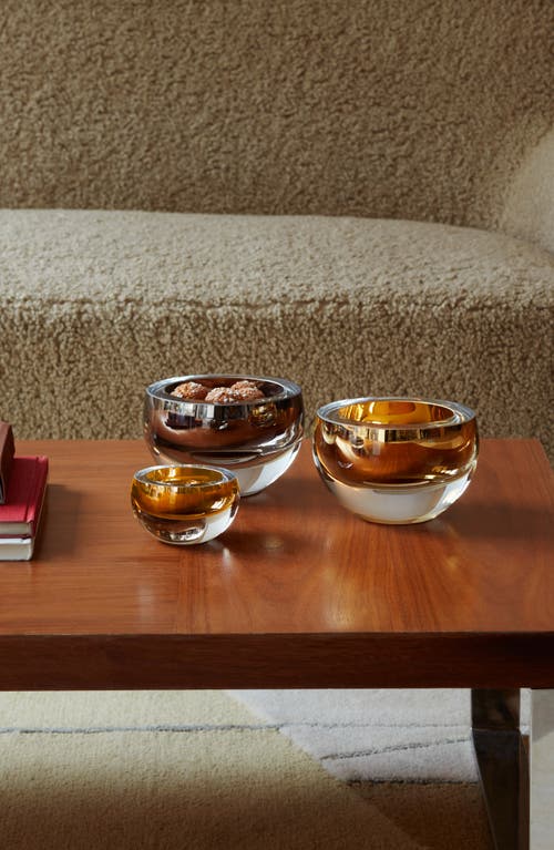 Lsa Platinum Glass Host Bowl In Black