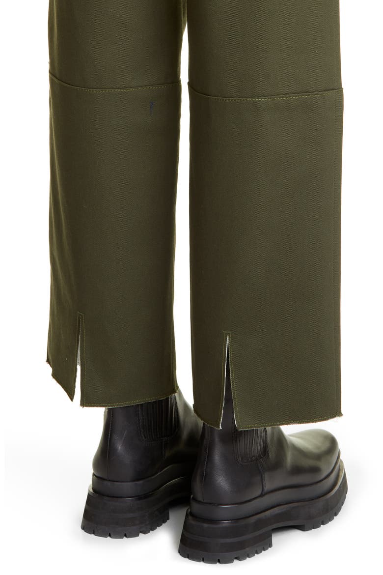 Gender Inclusive Diran Cuffed Straight Leg Jeans, Alternate, color, DARK OLIVE