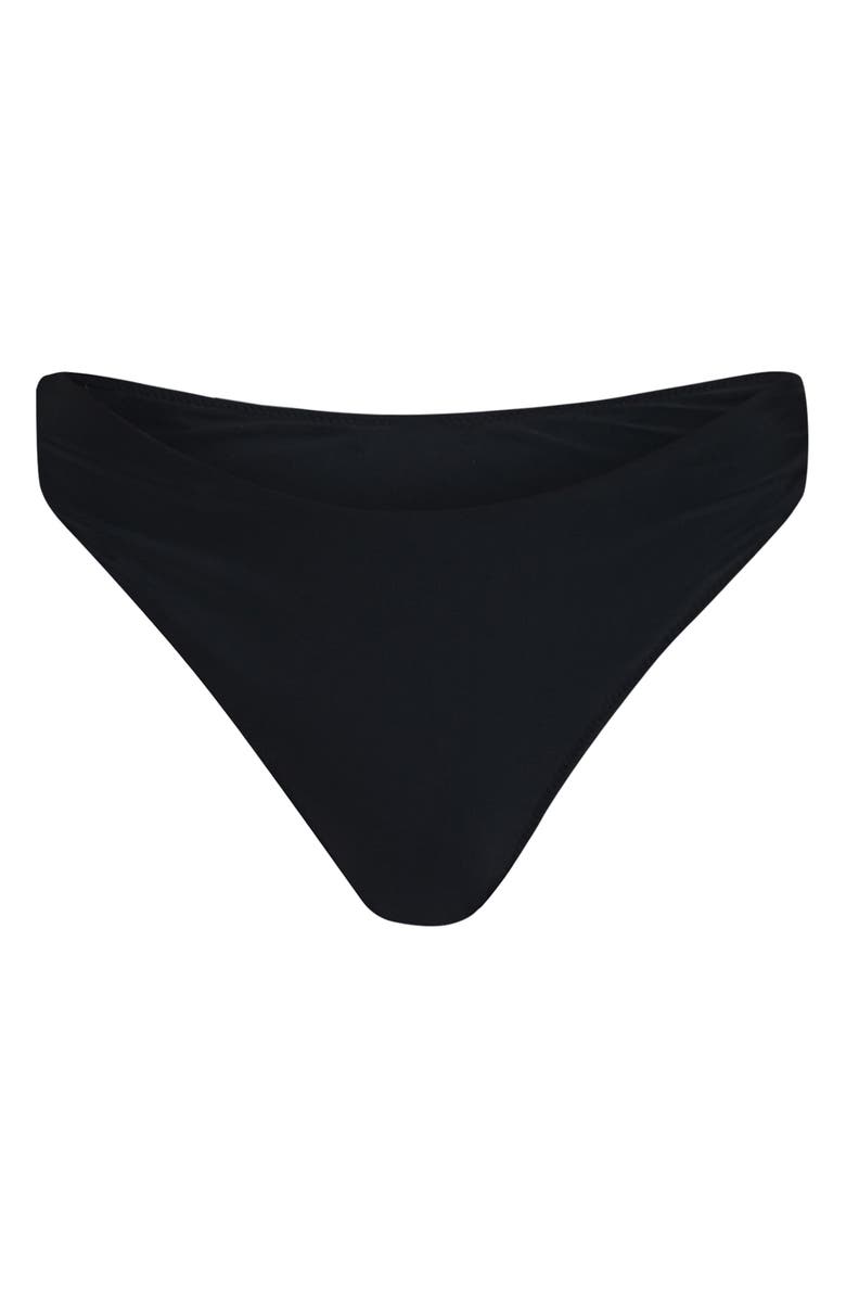 L'AGENCE Gianna Brazilian Bikini Bottoms, Alternate, color, Black