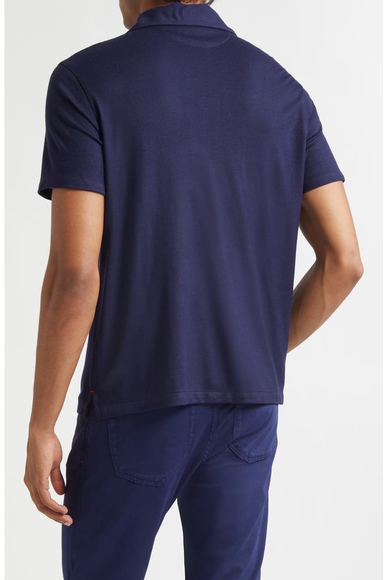 Wool Piqué Polo, Alternate, color, BLUE