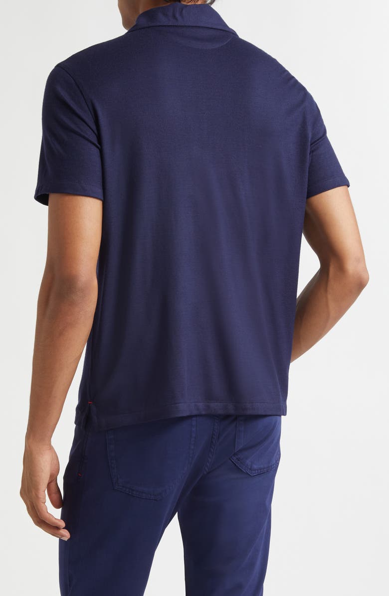 ISAIA Wool Piqué Polo, Alternate, color, Blue