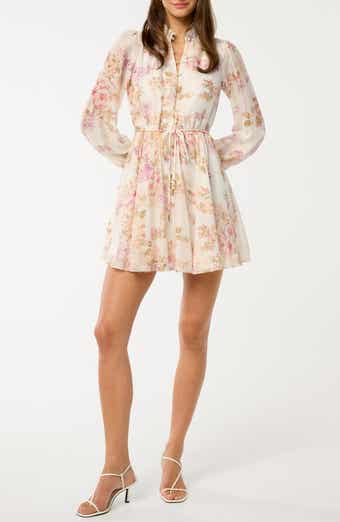 Ever New Rhys Fluted Long Sleeve Minidress