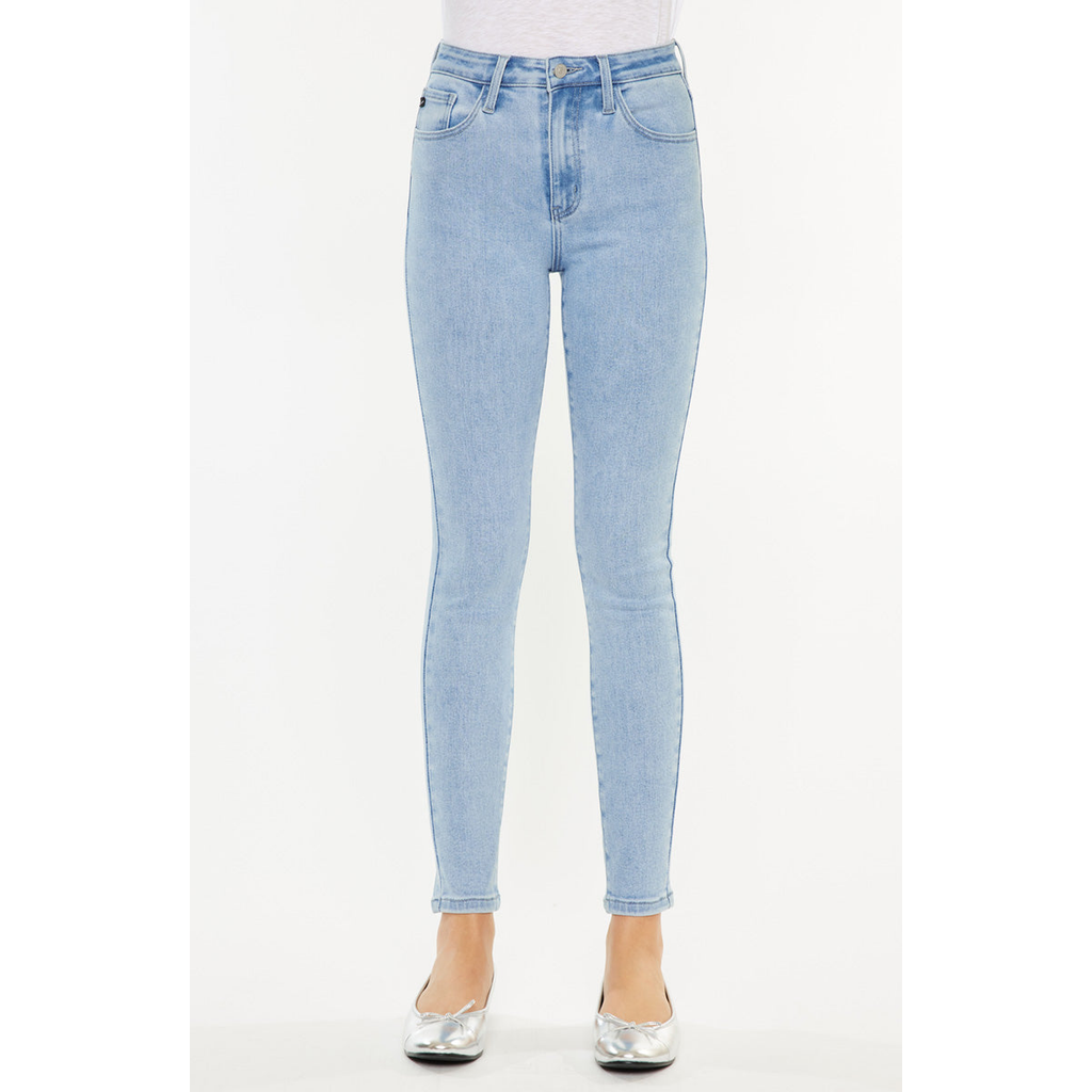 Kancan Bev High Rise Ankle Skinny Jeans In Light Wash