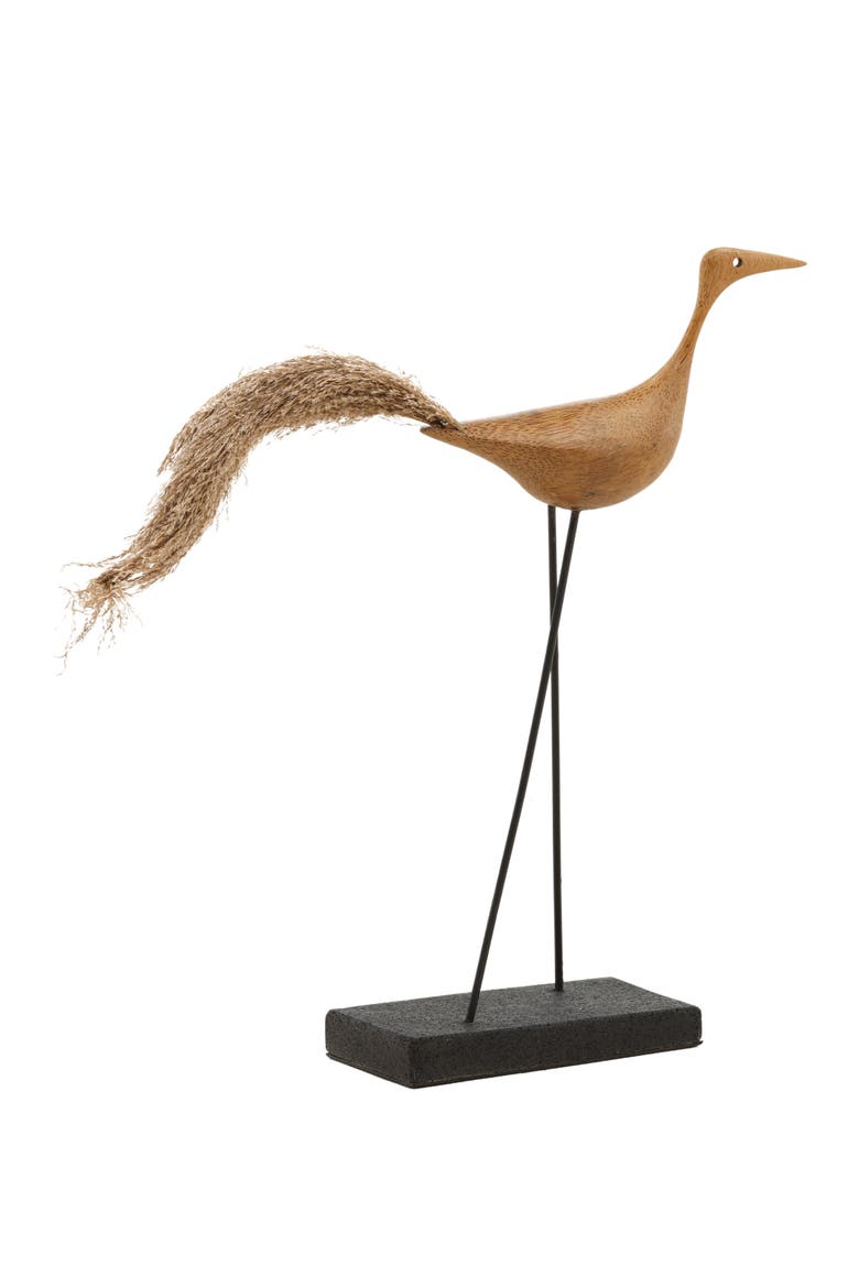 Kestrel & Stone Bird Sculpture, Main, color, Natural/Black