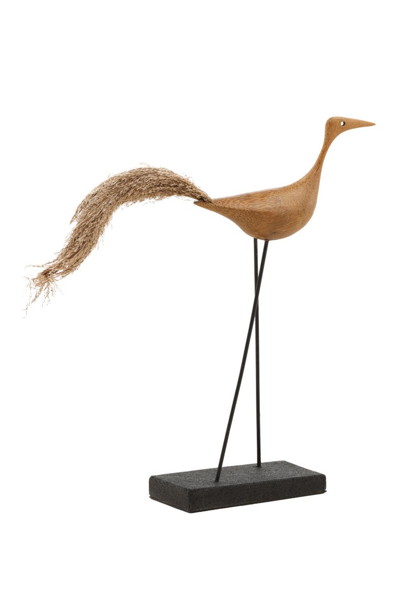 Dovetail Furniture Kestrel & Stone Bird Sculpture, Main, color, Natural/Black