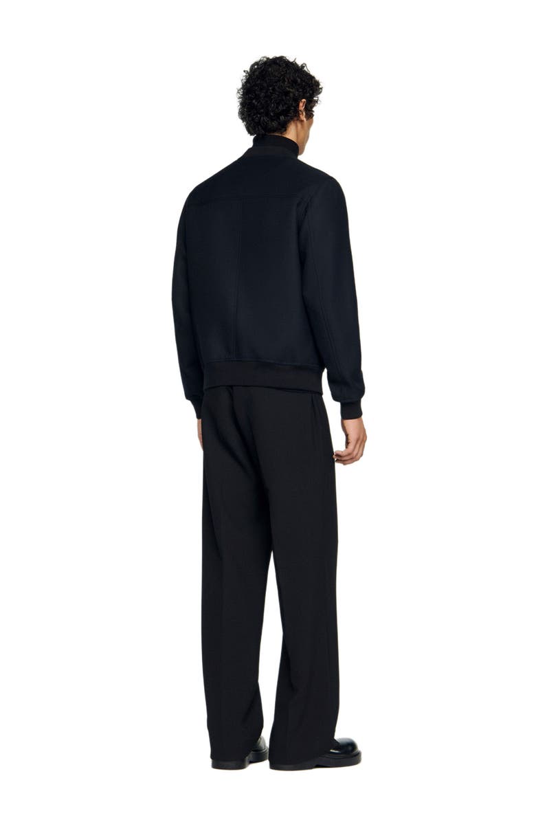SANDRO Zip-up jacket, Alternate, color, Navy Blue