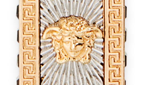 Versace Medusa Id Pendant Necklace In  Goldalladium-black