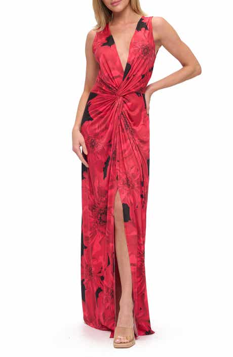 O.L. Twist Front Sleeveless Maxi Dress