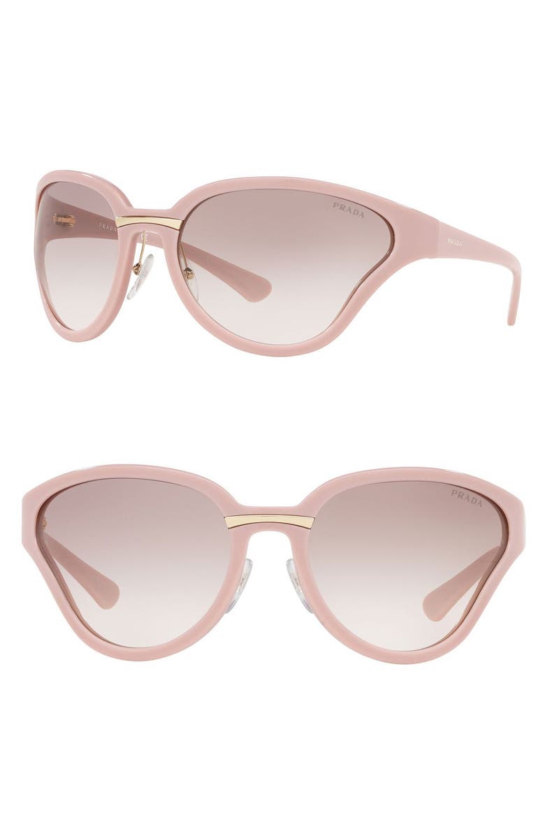 Oval Cat Eye 68mm Sunglasses, Main, color, PINK