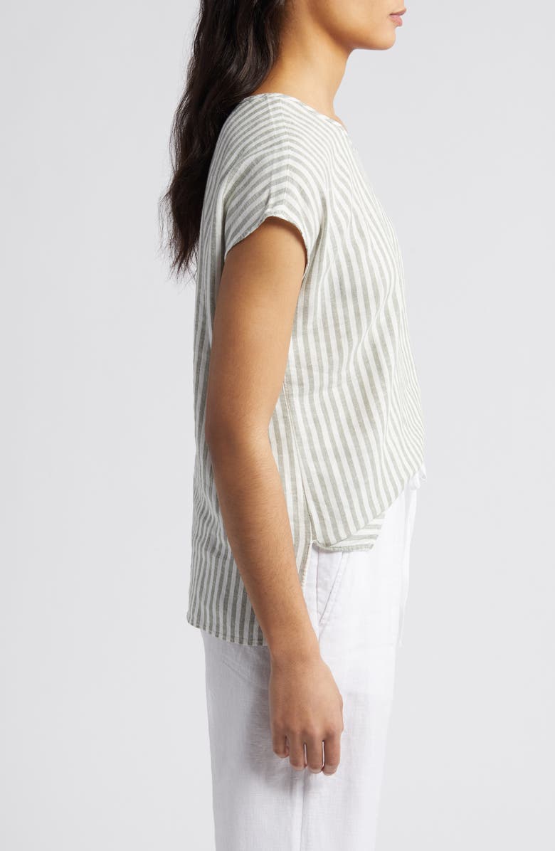 Caslon<sup>®</sup> Yarn Dye Linen Blend Top, Alternate, color,