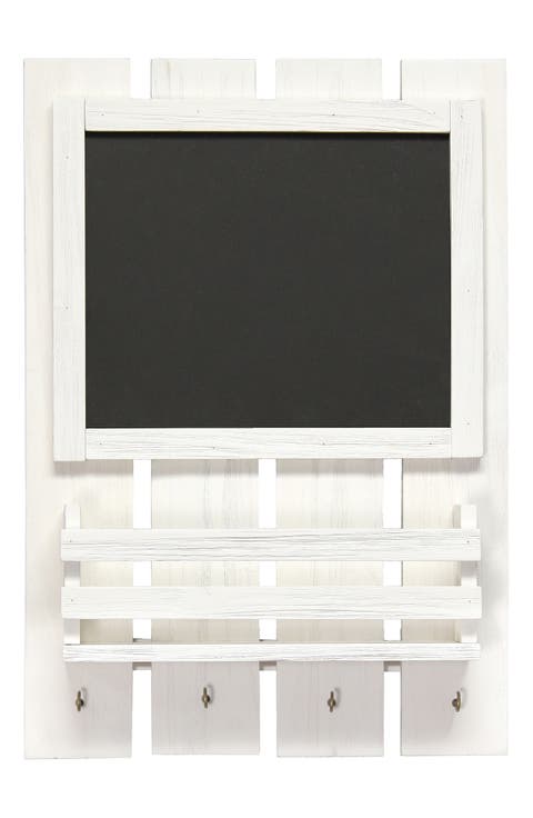 Chalkboard Sign Key Holder Wall Organizer