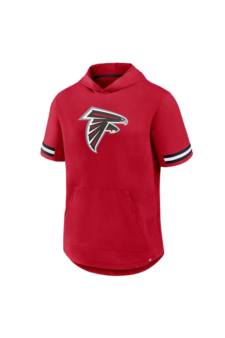 Men's Fanatics Red Atlanta Falcons Optimal Play Short Sleeve Hooded T-Shirt, Alternate, color, Red