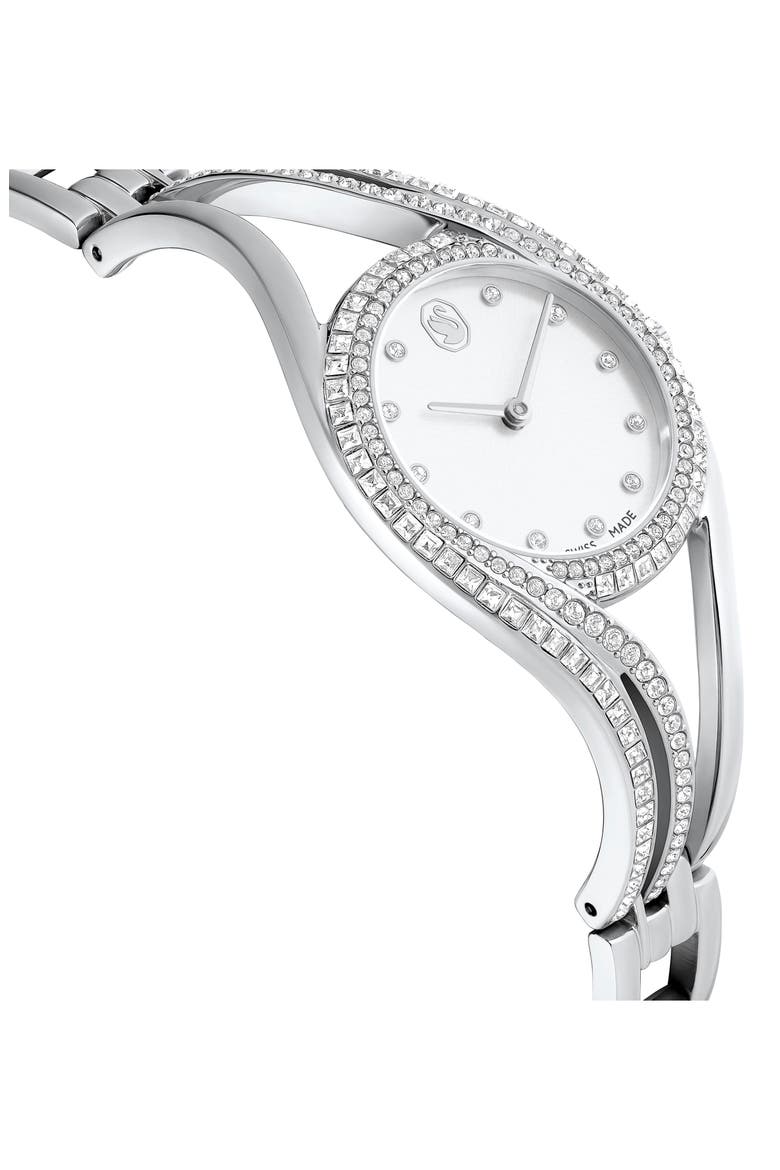 Hyperbola Bracelet Watch, 28mm, Alternate, color, SILVER