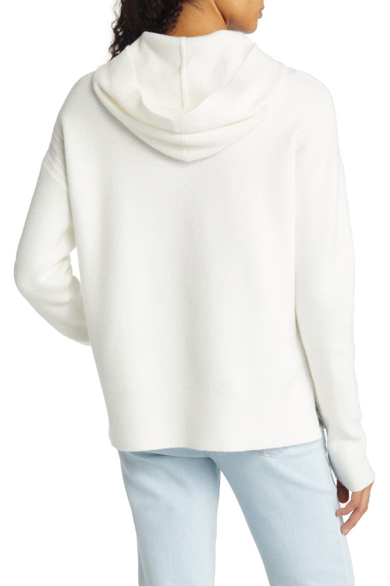 Ribbed Sweater Hoodie, Alternate, color, IVORY CLOUD