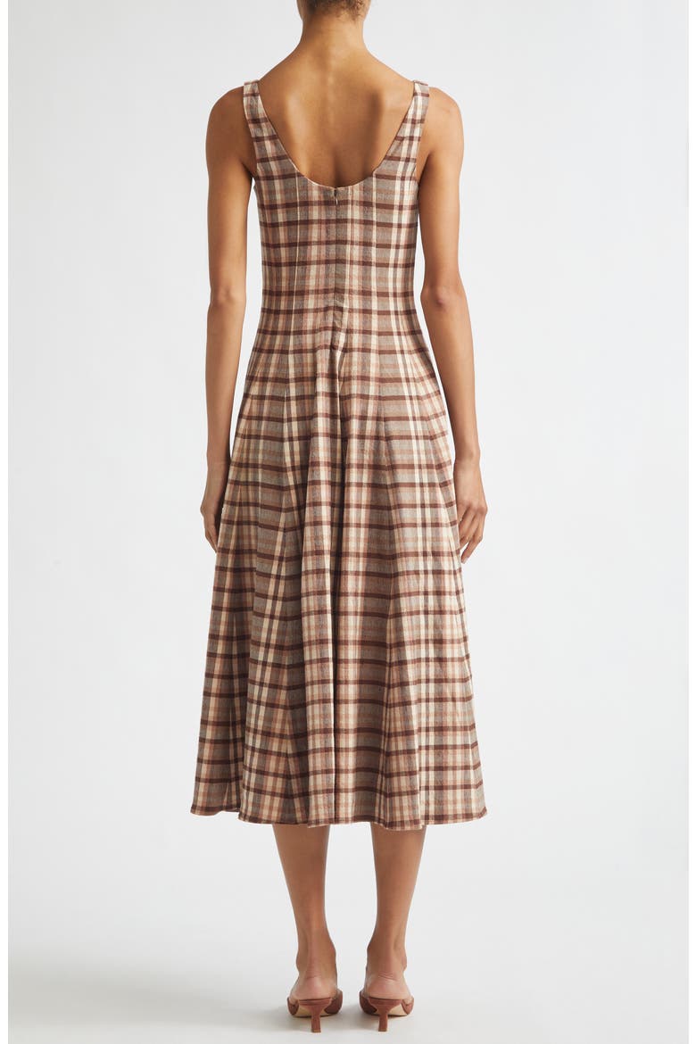 Wells Floral Stitch A-Line Midi Sundress, Alternate, color, TUSCANY PLAID