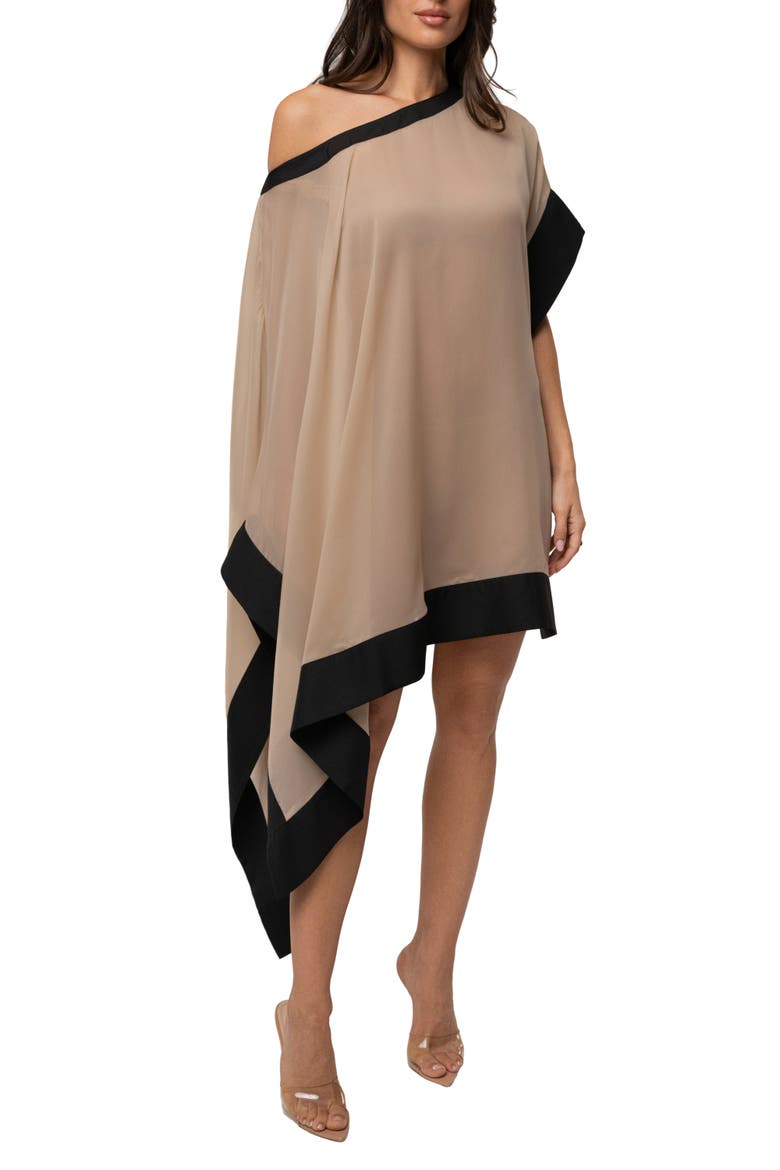 Lysette Contrast Top, Alternate, color, Beige
