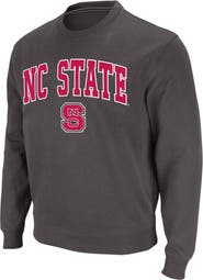 COLOSSEUM Men's Colosseum Charcoal NC State Wolfpack Arch & Logo Crew Neck Sweatshirt