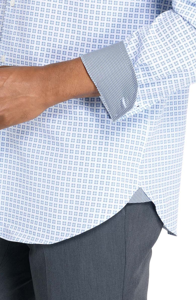 W.R.K Slim Fit Square Print Performance Dress Shirt, Alternate, color, 