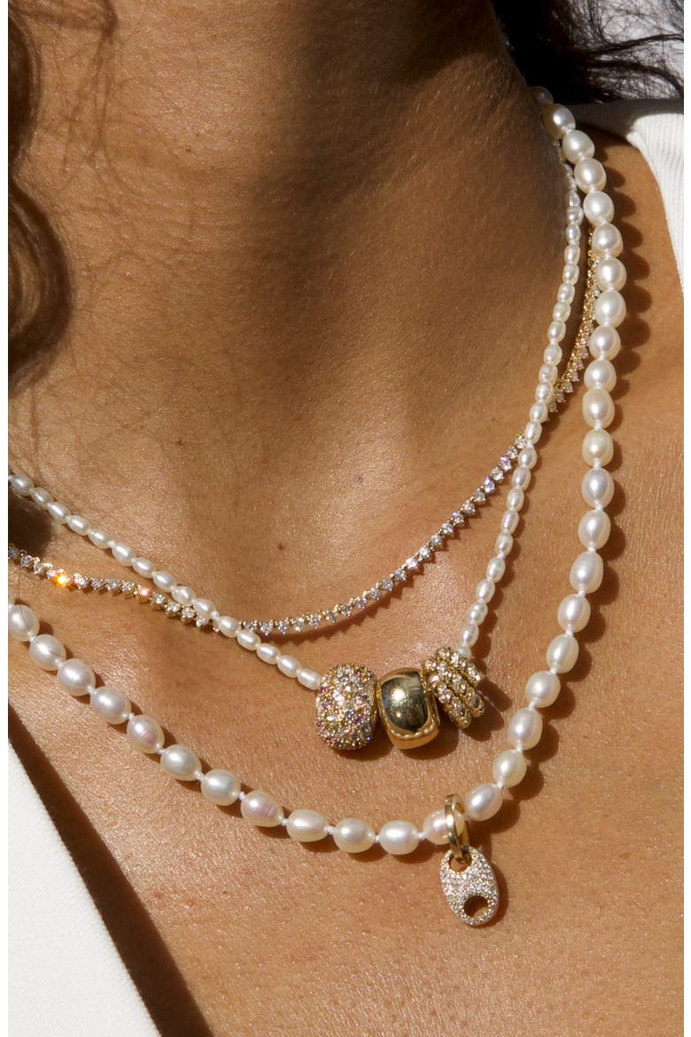 Chunky Genuine Seed Pearl Necklace, Alternate, color, YELLOW GOLD